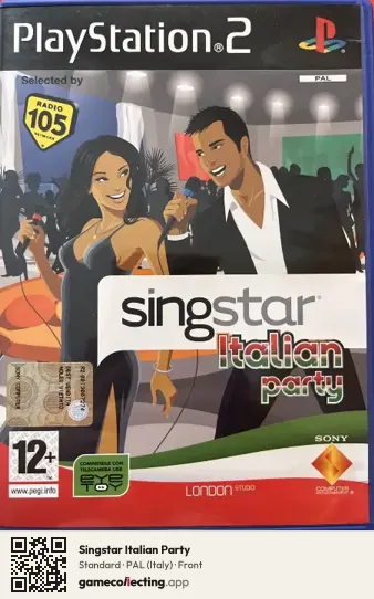 Singstar Italian Party PlayStation 2, Italy box front
