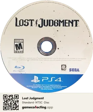 Lost Judgment PlayStation 4, NTSC disc