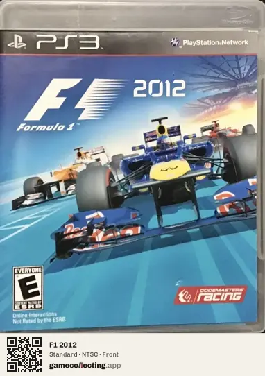 F1 2012 PlayStation 3, NTSC box front