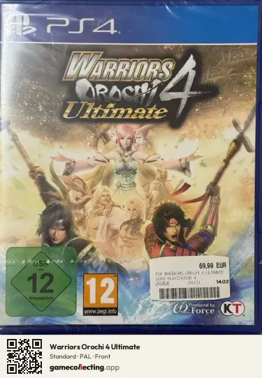 Warriors Orochi 4 Ultimate PlayStation 4, PAL box front