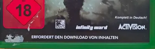 Call of Duty: Modern Warfare Remastered, the USK square on its front