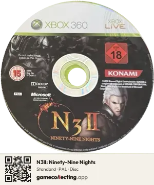 N3II: Ninety-Nine Nights Xbox 360, PAL disc