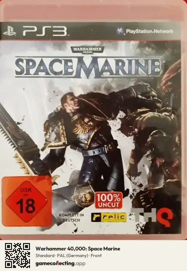 Warhammer 40,000: Space Marine PlayStation 3, Germany box front