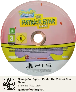 SpongeBob SquarePants: The Patrick Star Game PlayStation 5, PAL disc