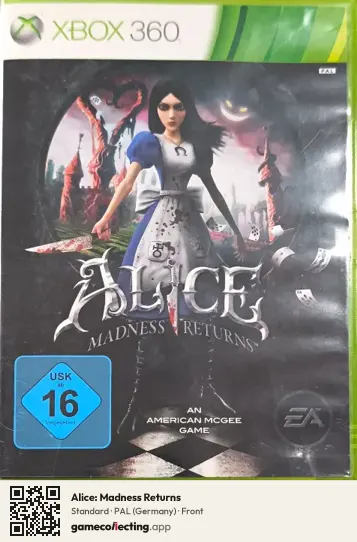 Alice: Madness Returns Xbox 360, Germany box front