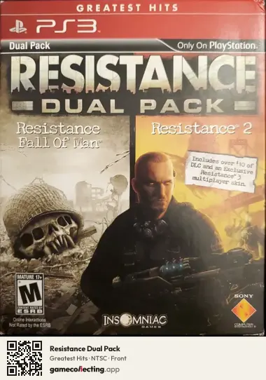 Resistance Dual Pack PlayStation 3, NTSC box front