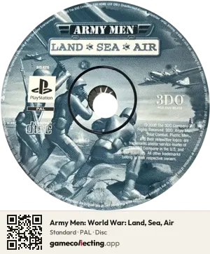 Army Men: World War: Land, Sea, Air PlayStation, PAL disc
