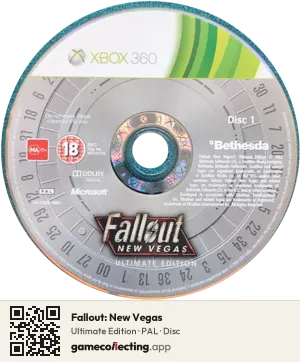 Fallout: New Vegas Xbox 360, PAL disc