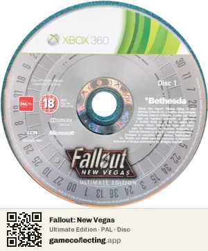 Fallout: New Vegas Xbox 360, PAL disc