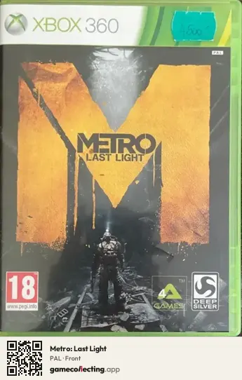 Metro: Last Light Xbox 360, PAL box front