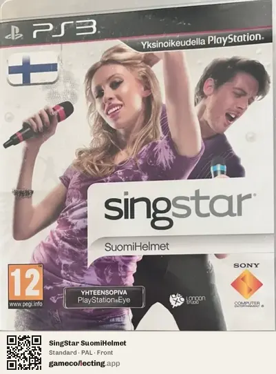 SingStar SuomiHelmet PlayStation 3, PAL box front