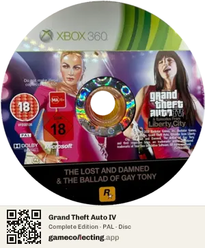 Grand Theft Auto IV Xbox 360, PAL disc