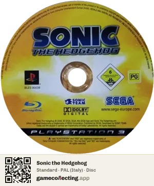 Sonic the Hedgehog PlayStation 3, PAL disc