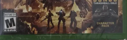 Gears Tactics, the ESRB box on its front