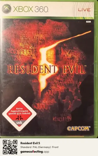 Resident Evil 5 Xbox 360, Germany box front