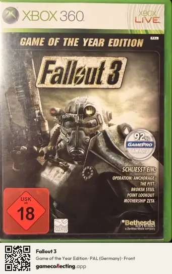 Fallout 3 Xbox 360, Germany box front