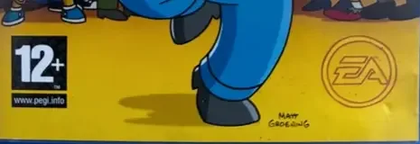 The Simpsons Game, the PEGI square on its front