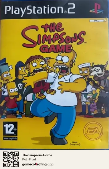 The Simpsons Game PlayStation 2, PAL box front