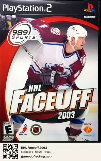 NHL Faceoff 2003 PlayStation 2, NTSC box front