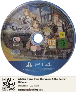 Atelier Ryza: Ever Darkness & the Secret Hideout PlayStation 4, PAL disc