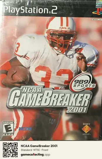 NCAA GameBreaker 2001 PlayStation 2, NTSC box front
