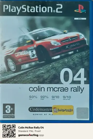 Colin McRae Rally 04 PlayStation 2, PAL box front