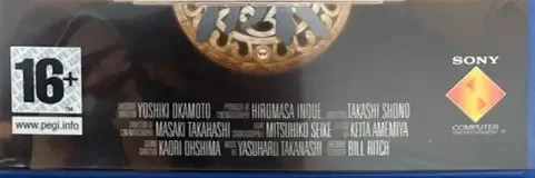 Genji: Dawn of the Samurai, the PEGI square on its front