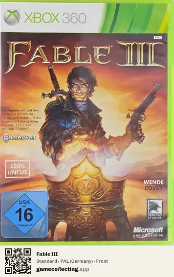 Fable III Xbox 360, Germany box front