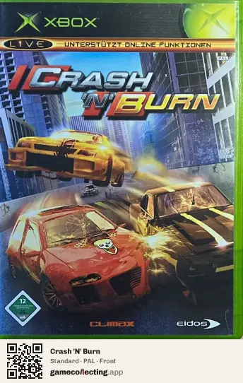 Crash 'N' Burn Xbox, PAL box front