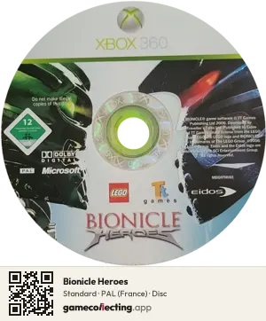 Bionicle Heroes Xbox 360, PAL disc
