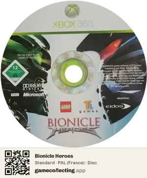 Bionicle Heroes Xbox 360, PAL disc