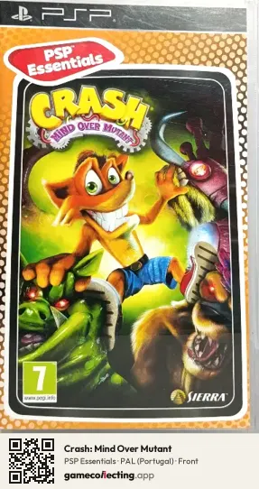 Crash: Mind Over Mutant PlayStation Portable, Portugal box front