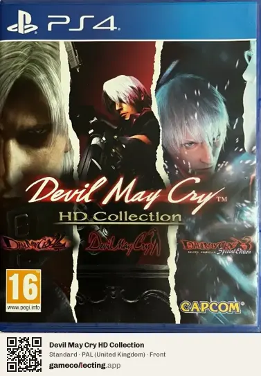 Devil May Cry HD Collection PlayStation 4, United Kingdom box front