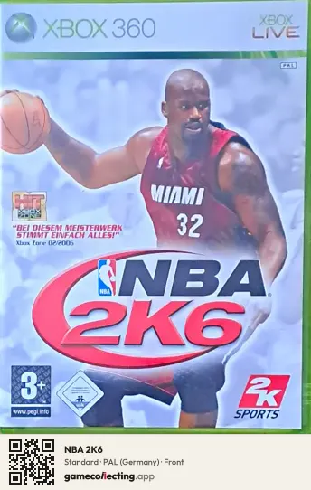 NBA 2K6 Xbox 360, Germany box front