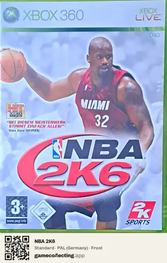 NBA 2K6 Xbox 360, Germany box front