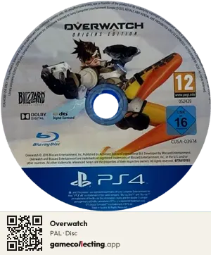 Overwatch PlayStation 4, PAL disc