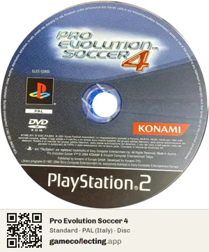 Pro Evolution Soccer 4 PlayStation 2, PAL disc