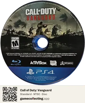 Call of Duty: Vanguard PlayStation 4, NTSC disc