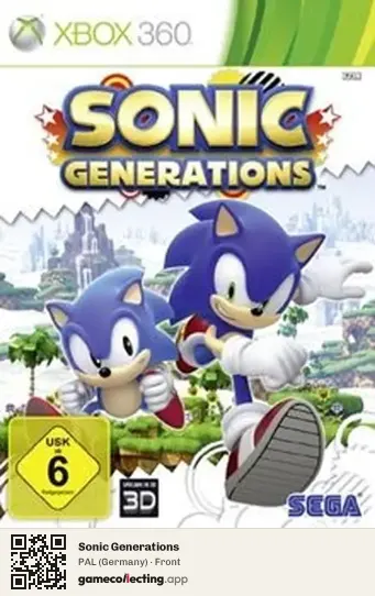 Sonic Generations Xbox 360, Germany box front