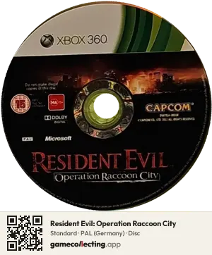 Resident Evil: Operation Raccoon City Xbox 360, PAL disc
