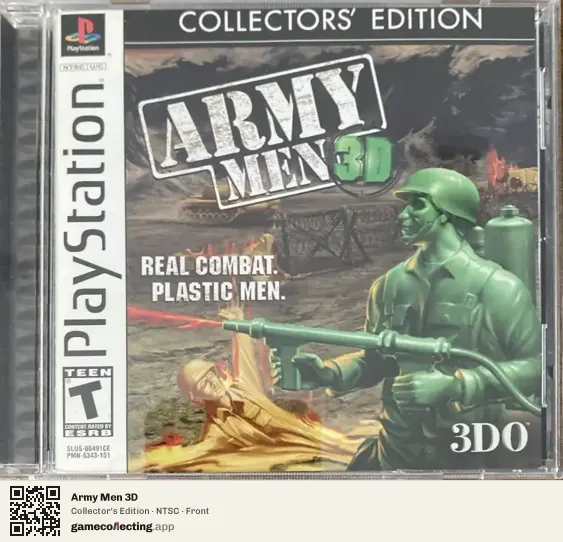 Army Men 3D PlayStation, NTSC box front