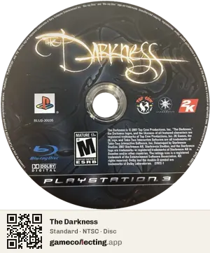 The Darkness PlayStation 3, NTSC disc