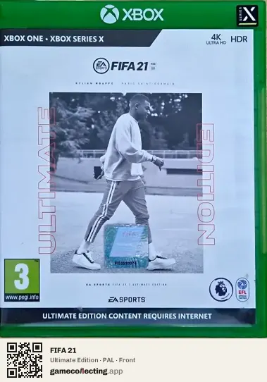 FIFA 21 Xbox One, PAL box front
