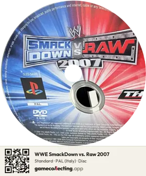 WWE SmackDown vs. Raw 2007 PlayStation 2, PAL disc