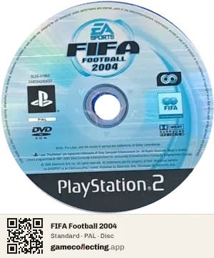 FIFA Football 2004 PlayStation 2, PAL disc