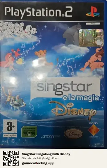 SingStar Singalong with Disney PlayStation 2, Italy box front