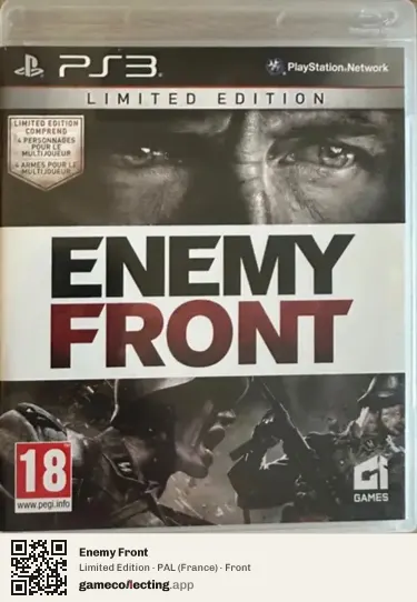 Enemy Front PlayStation 3, France box front