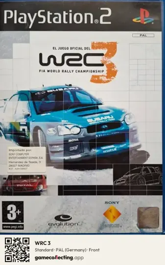 WRC 3 PlayStation 2, Germany box front