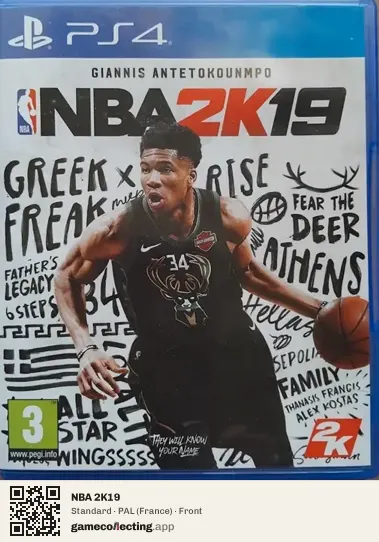 NBA 2K19 PlayStation 4, France box front