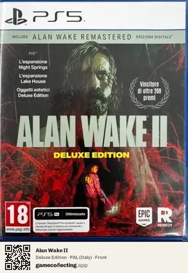 Alan Wake II PlayStation 5, Italy box front
